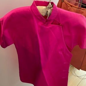 Prada Satin Mandarin Neckline Uber Chic Top